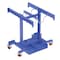 Vestil Blue 4 Cylinder Caddies 4" Poly Swivel With Lock Casters 800 lb CYL-TRUCK-4 - alternate 3